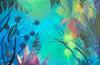 квіти на фоні декількох зірок і повного місяця